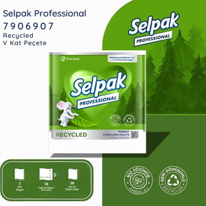 Selpak Professional Recycled V Kat Peçete 18'li