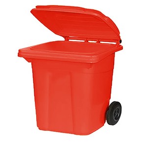  Plastik Çöp Konteynerı 80L Kırmızı