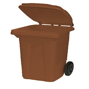  Plastik Çöp Konteynerı 80L Kahverengi