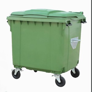 Plastik Çöp Konteynerı 1100L Yeşil